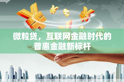 潍坊微粒贷，互联网金融时代的普惠金融新标杆