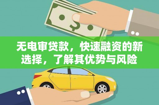 潍坊无电审贷款，快速融资的新选择，了解其优势与风险