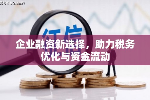 潍坊企业融资新选择，助力税务优化与资金流动