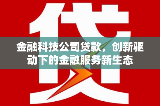 潍坊金融科技公司贷款，创新驱动下的金融服务新生态