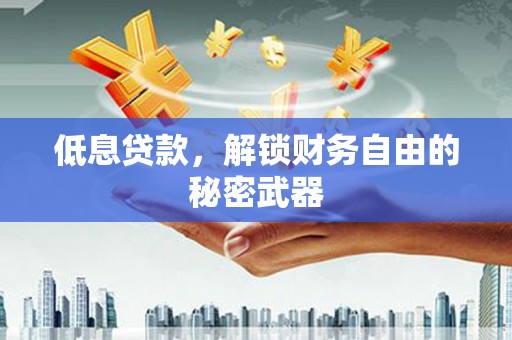 潍坊低息贷款，解锁财务自由的秘密武器