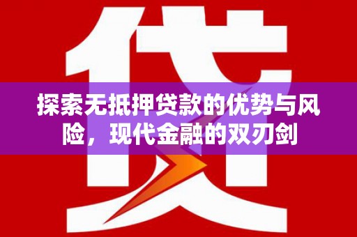 潍坊探索无抵押贷款的优势与风险，现代金融的双刃剑