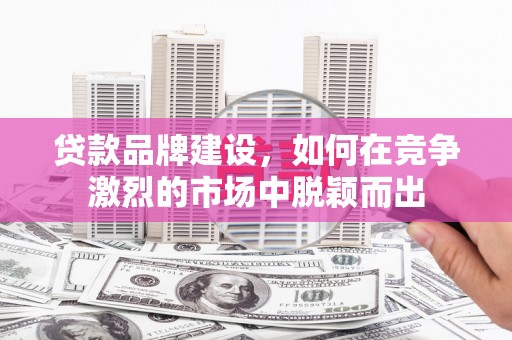 潍坊贷款品牌建设，如何在竞争激烈的市场中脱颖而出