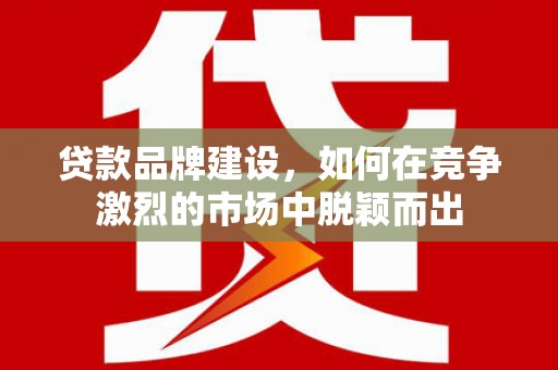 潍坊贷款品牌建设，如何在竞争激烈的市场中脱颖而出
