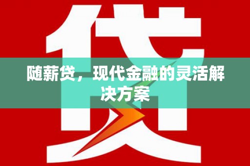 潍坊随薪贷，现代金融的灵活解决方案