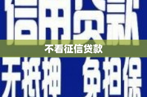 潍坊不看征信贷款