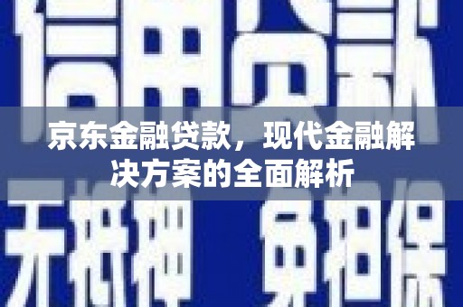 潍坊京东金融贷款，现代金融解决方案的全面解析