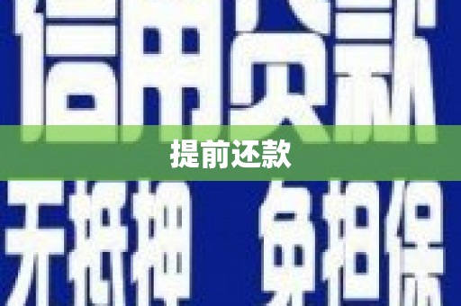 潍坊提前还款