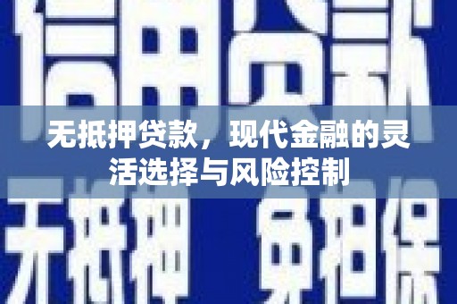 潍坊无抵押贷款，现代金融的灵活选择与风险控制