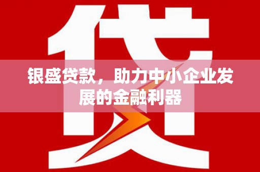 潍坊银盛贷款，助力中小企业发展的金融利器