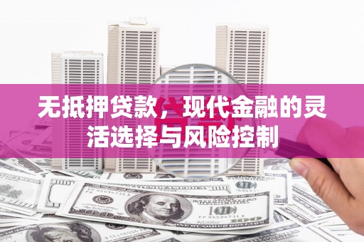潍坊无抵押贷款，现代金融的灵活选择与风险控制