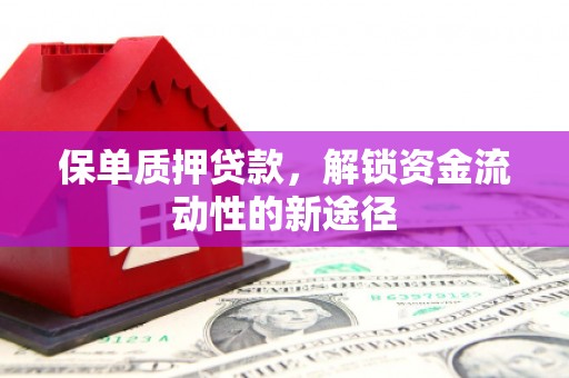 潍坊保单质押贷款，解锁资金流动性的新途径