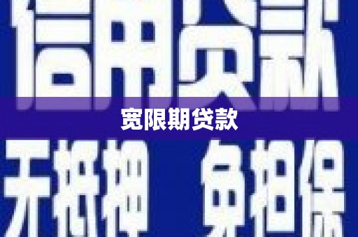 潍坊宽限期贷款