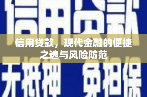 潍坊信用贷款，现代金融的便捷之选与风险防范