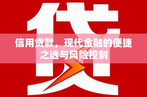 潍坊信用贷款，现代金融的便捷之选与风险控制