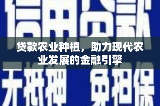 潍坊贷款农业种植，助力现代农业发展的金融引擎