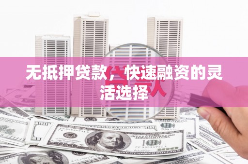 潍坊无抵押贷款，快速融资的灵活选择