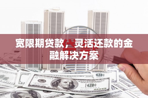潍坊宽限期贷款，灵活还款的金融解决方案