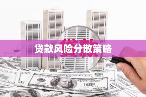 潍坊贷款风险分散策略