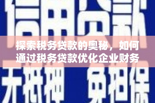 潍坊探索税务贷款的奥秘，如何通过税务贷款优化企业财务