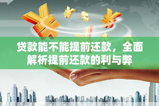 潍坊贷款能不能提前还款，全面解析提前还款的利与弊