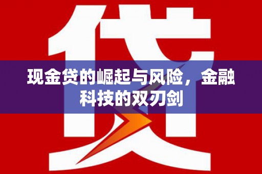 潍坊现金贷的崛起与风险，金融科技的双刃剑