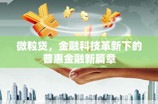 潍坊微粒贷，金融科技革新下的普惠金融新篇章