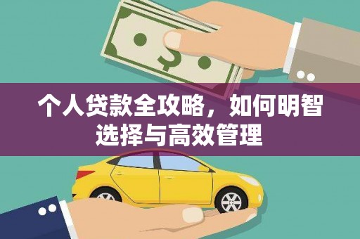 潍坊个人贷款全攻略，如何明智选择与高效管理