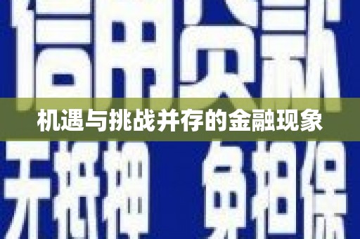 潍坊机遇与挑战并存的金融现象